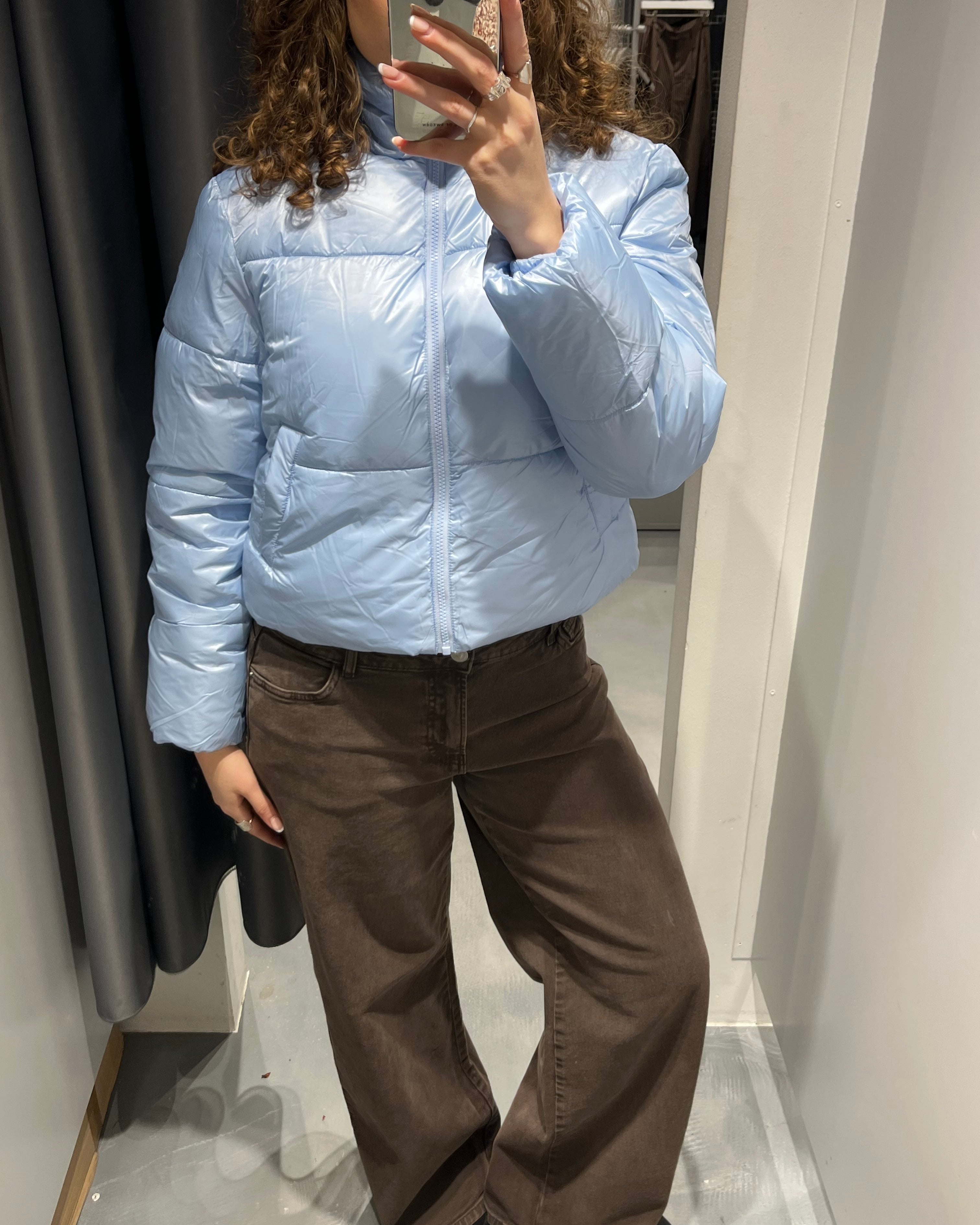 PCAMILIA Puffer Jacket - Brunnera Blue
